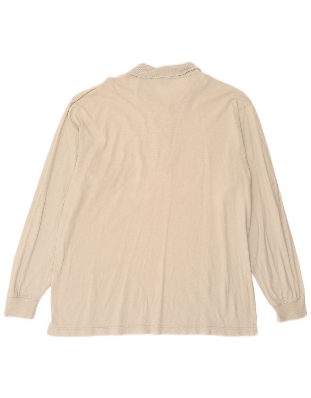 SERGIO TACCHINI Polo da uomo a manica lunga IT 52 Large in cotone bianco sporco