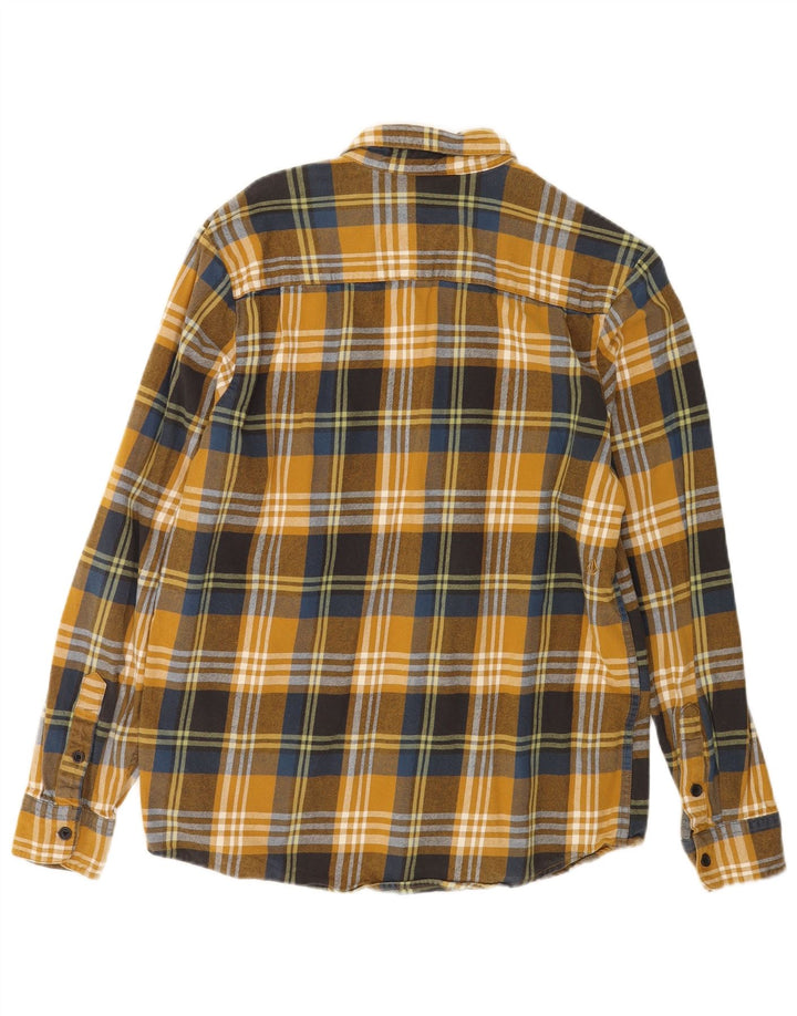Camicia da uomo in flanella dal taglio moderno Volcom, cotone a quadri multicolore grande