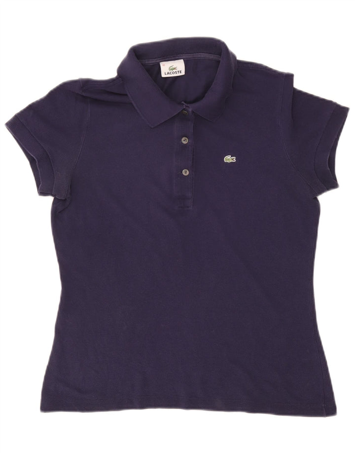 Polo da donna Lacoste taglia 42 grande in cotone blu navy