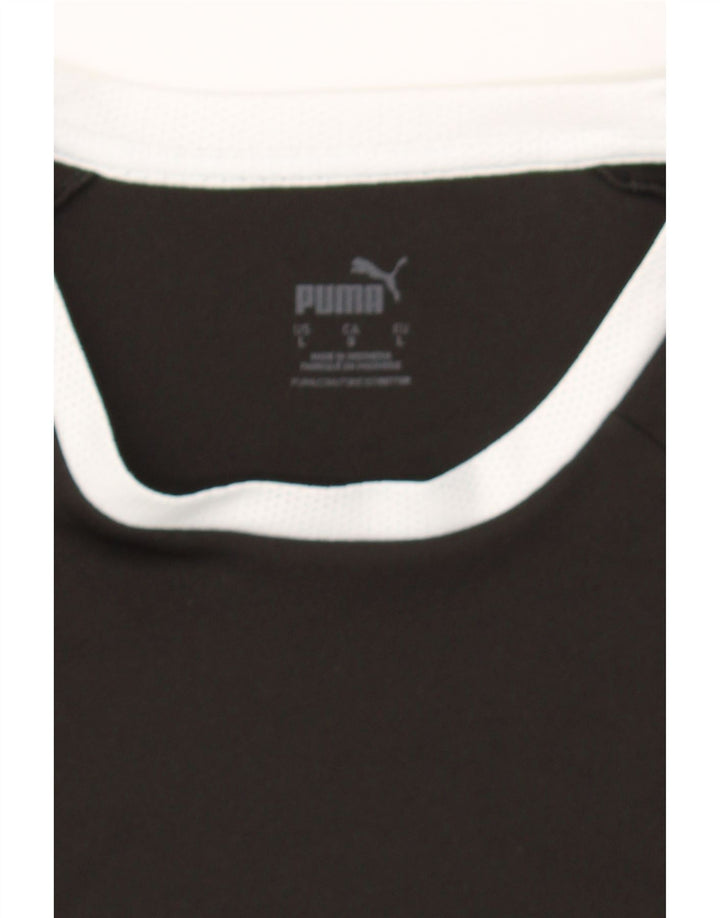 PUMA Mens T-Shirt Top Large Black Vintage Puma and Second-Hand Puma from Messina Hembry 