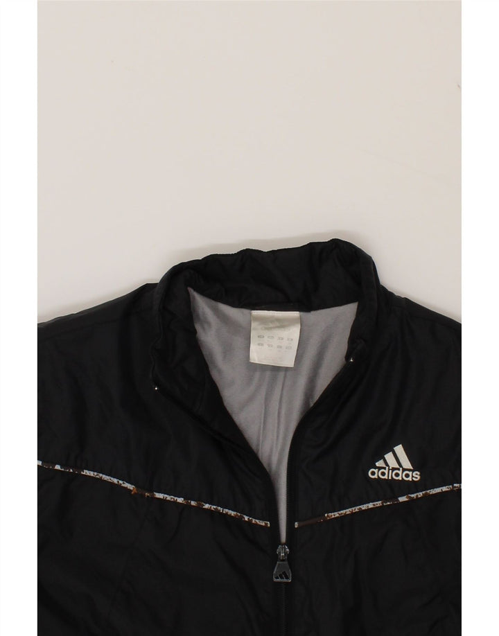 ADIDAS Boys Tracksuit Top Jacket 11-12 Years Black Polyester Vintage Adidas and Second-Hand Adidas from Messina Hembry 