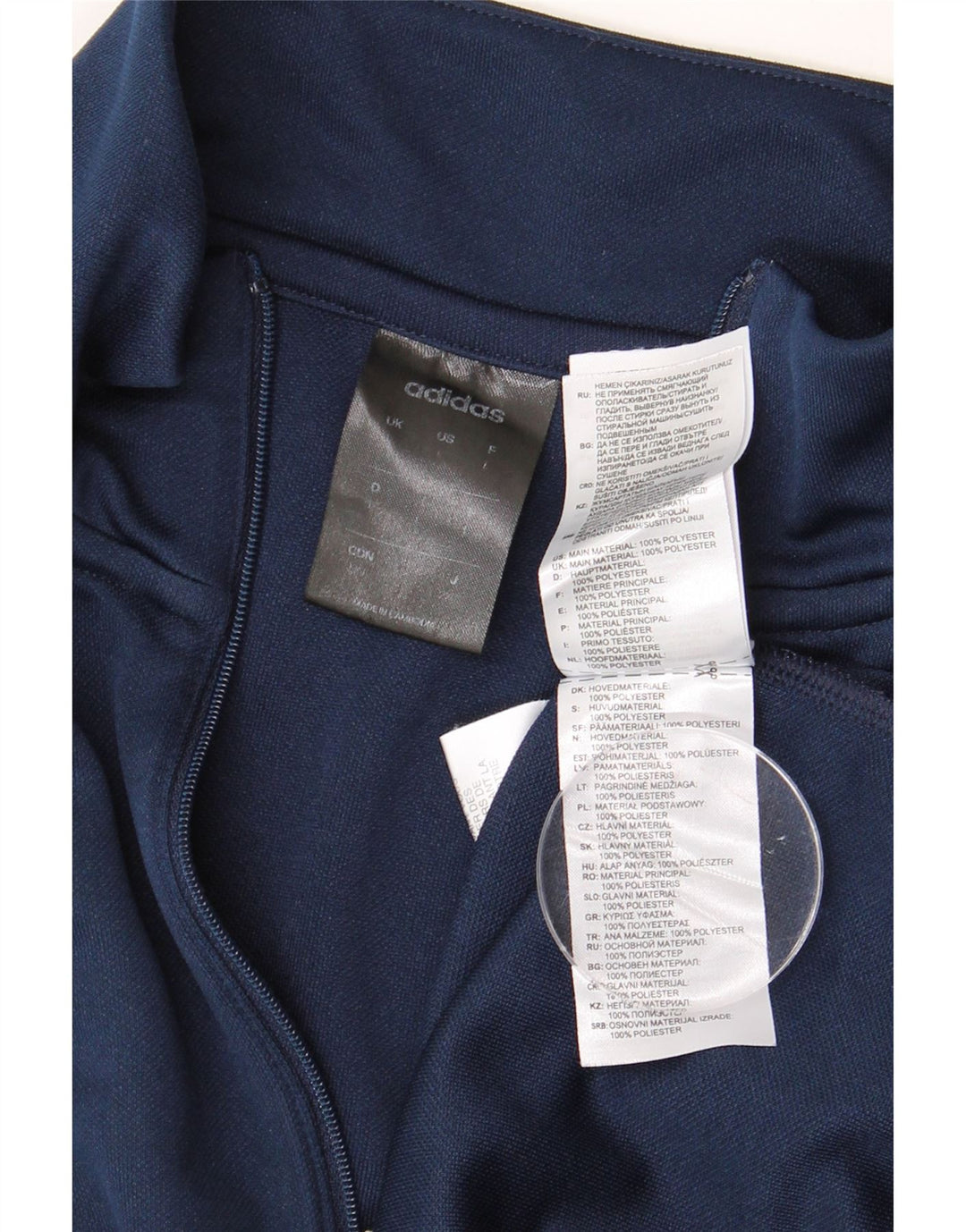 Adidas Uomo Climalite Pullover Tuta Top Large Blu Navy Poliestere