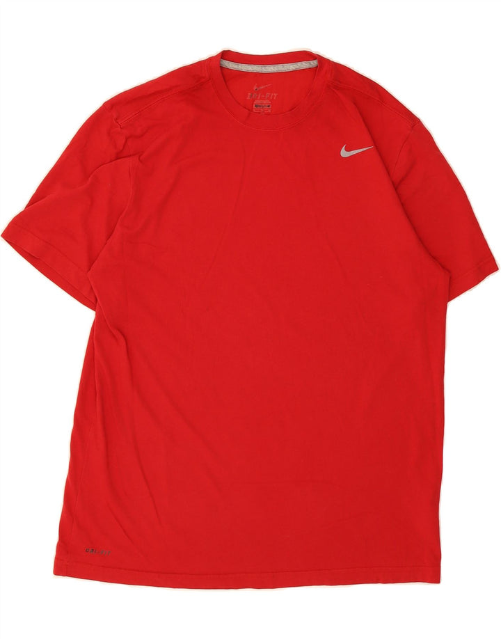 NIKE Mens Dri Fit T-Shirt Top Medium Red Cotton Vintage Nike and Second-Hand Nike from Messina Hembry 