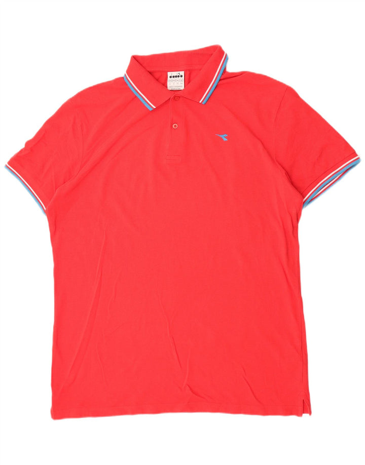 Polo Diadora Uomo 3XL Cotone Rosso