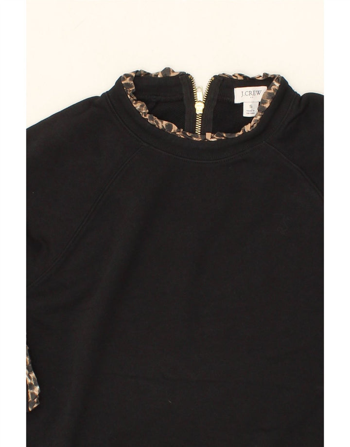 J. CREW Womens Sweatshirt Jumper UK 10 Small Black Cotton Vintage J. Crew and Second-Hand J. Crew from Messina Hembry 