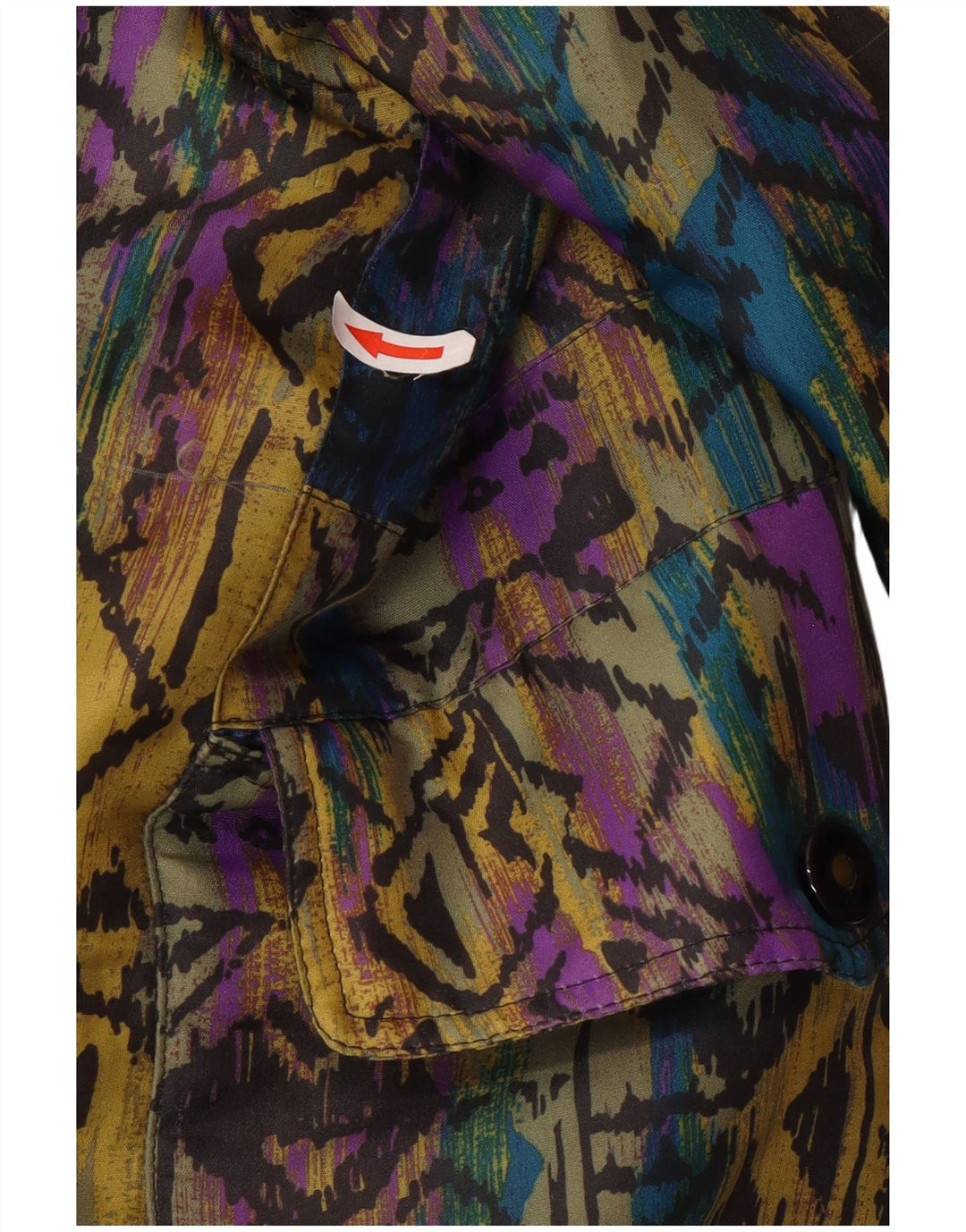 Giacca a vento vintage da donna EU 40 media multicolore geometrica