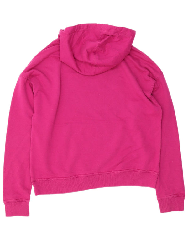Maglione con cappuccio oversize grafico da donna Champion UK 10 piccolo cotone rosa