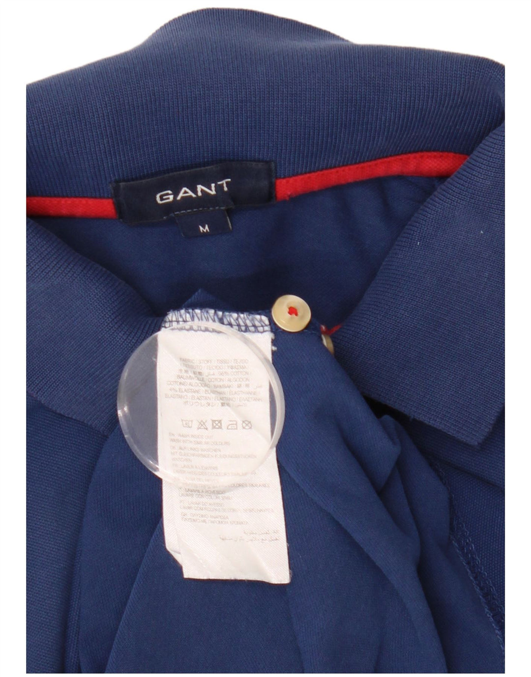 Polo da uomo GANT in cotone blu navy medio