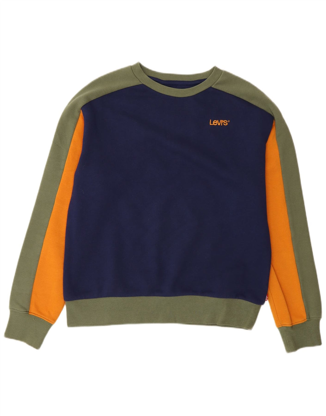 Felpa Levi's per ragazzi, 13-14 anni, in cotone color block blu navy