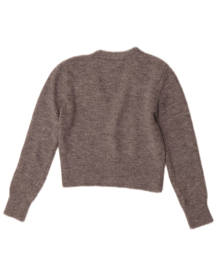 Maglione cardigan corto da donna Zara UK 8 piccolo grigio