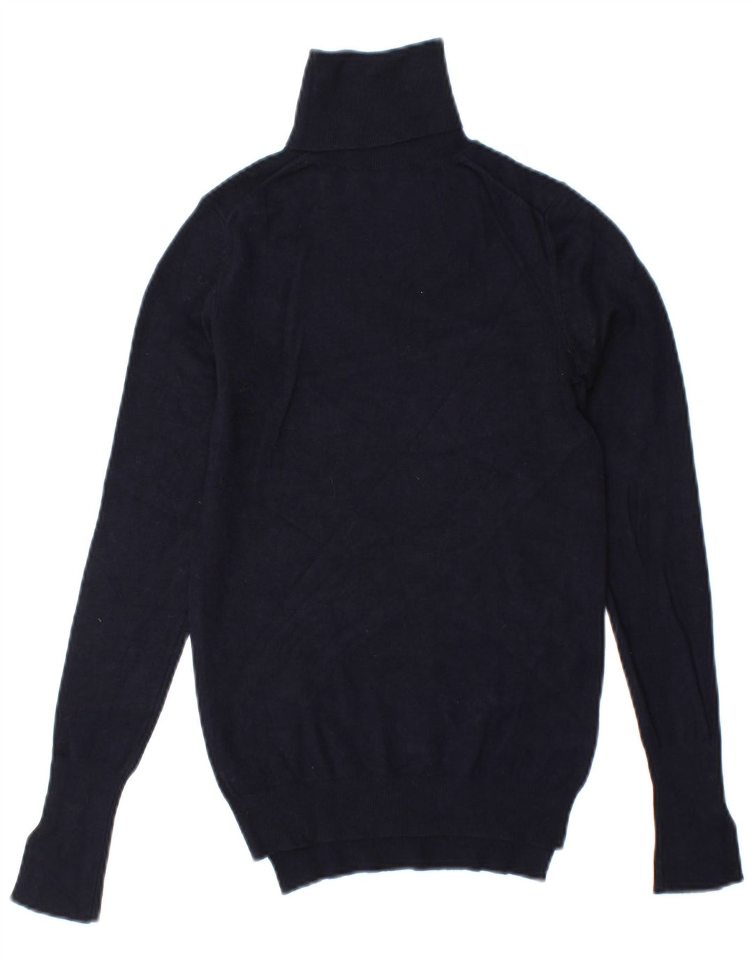 Maglione maglione collo alto da donna Zara UK 10 piccolo blu navy