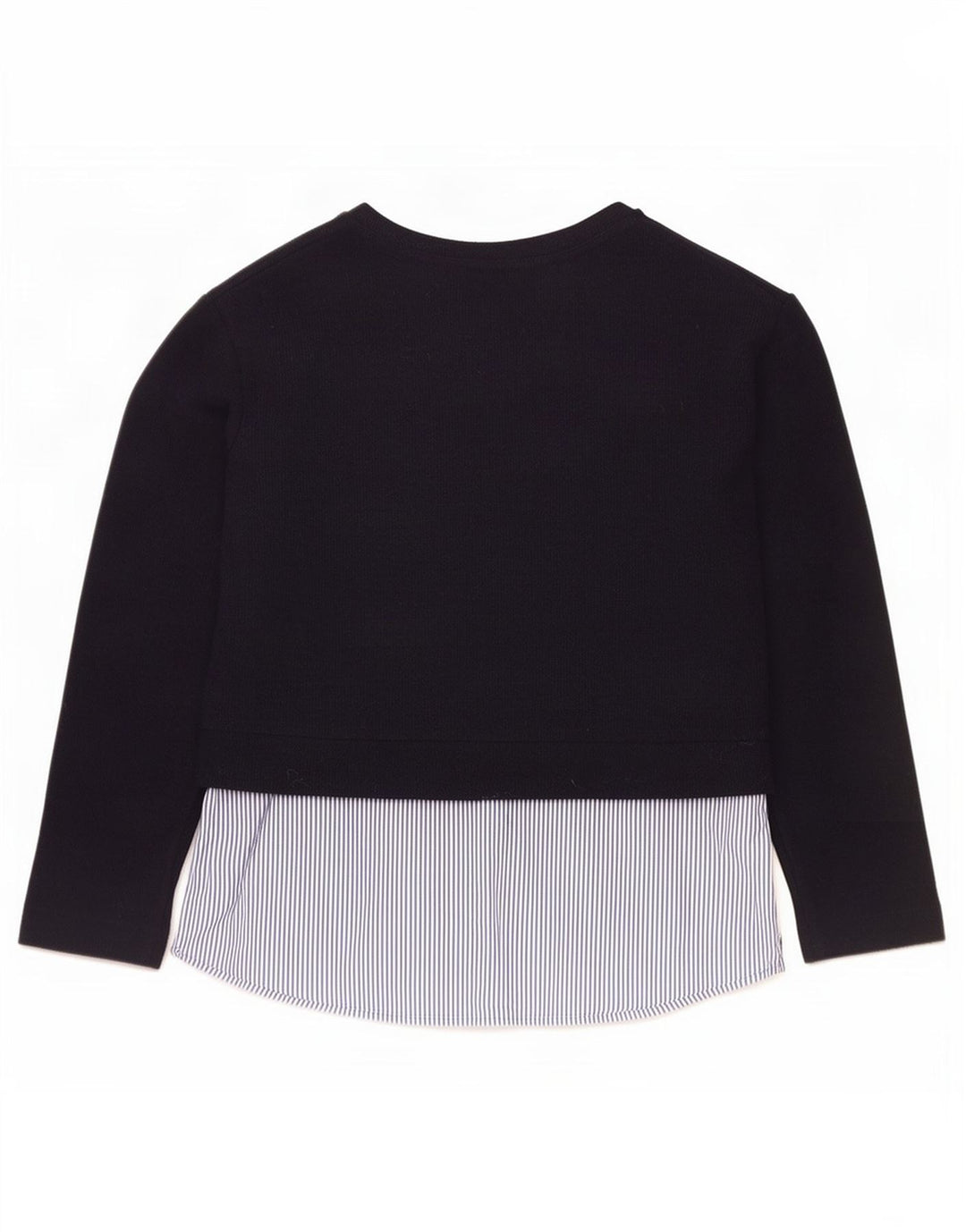 Marks & Spencer Top da donna a maniche lunghe UK 14 Large Blu Navy Colourblock
