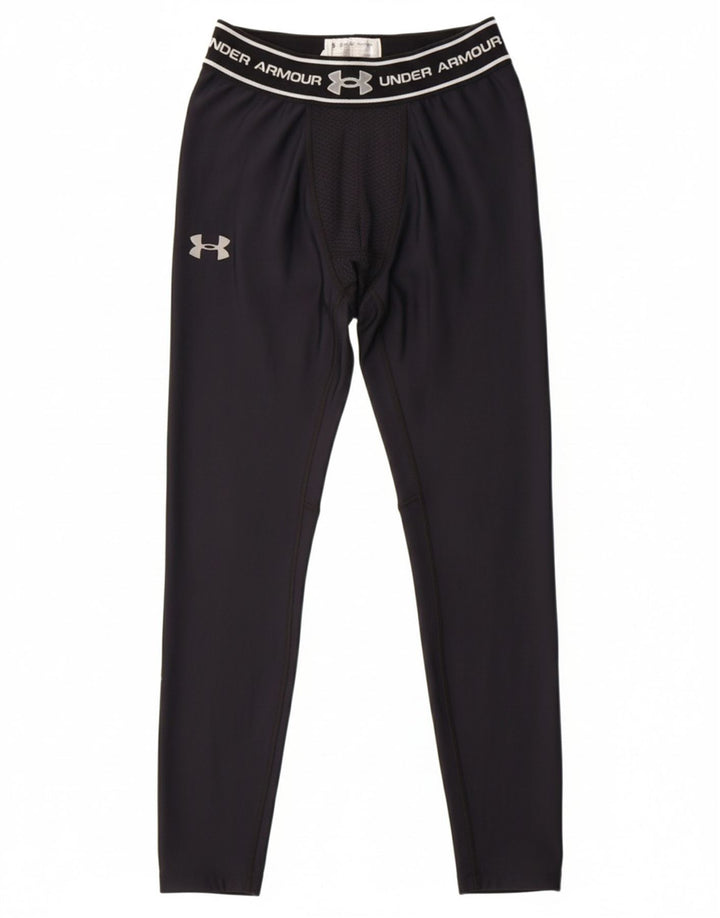 UNDER ARMOUR Mens Heat Gear Graphic Leggings Small Black Nylon