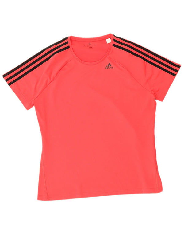 T-shirt Adidas Climalite da donna Top UK 20/22 XL poliestere rosso