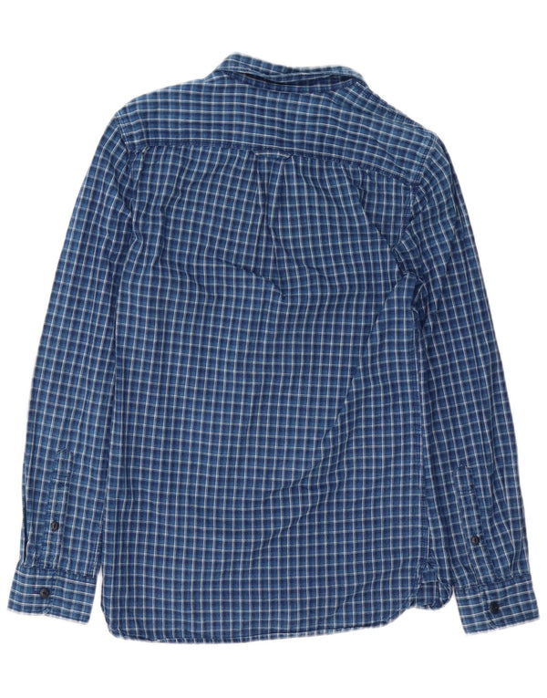 Camicia da uomo in flanella dal taglio classico Jack Wills XS in cotone a quadri blu navy