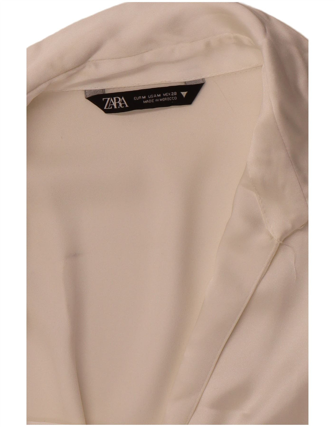 Abito chemisier pullover da donna ZARA UK 14 seta bianca media