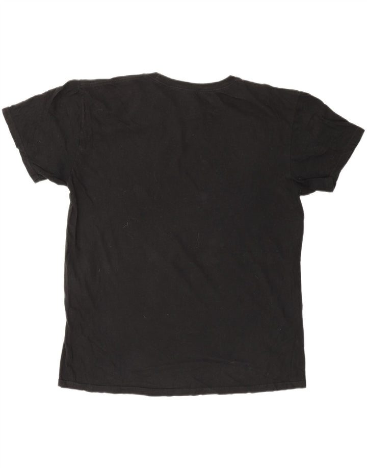 QUIKSILVER T-shirt grafica da uomo Hawaii vestibilità regolare top grande in cotone nero