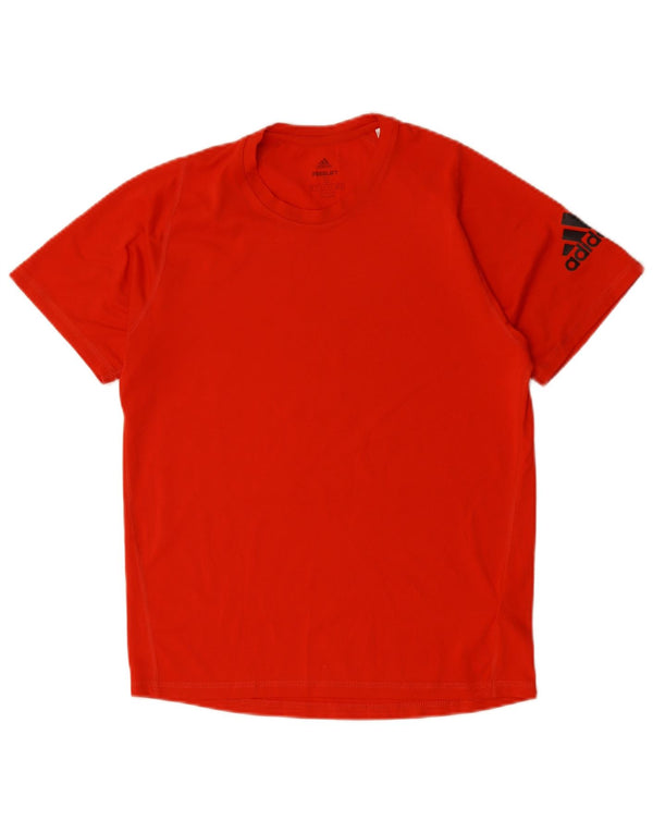 T-shirt grafica ADIDAS da uomo Climalite Top piccolo poliestere rosso