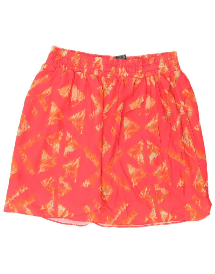 MOSSIMO Minigonna da donna grande W32 poliestere geometrico rosa