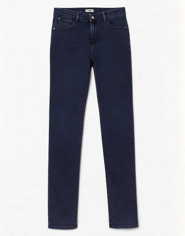 Jeans slim da donna Wrangler W28 L34 cotone blu navy