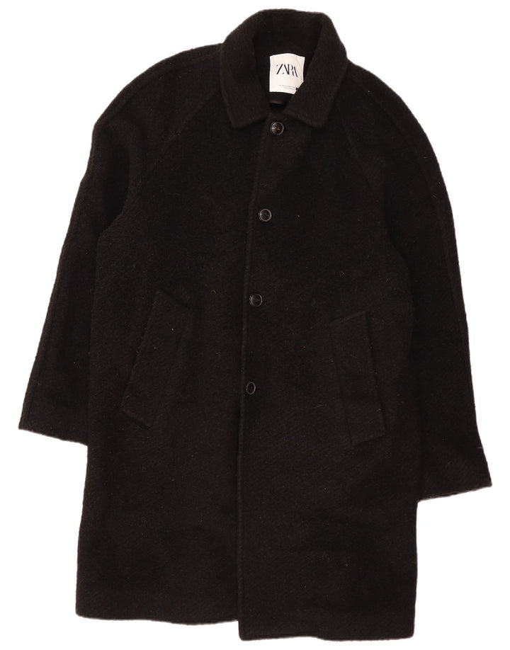 Cappotto Zara da uomo UK 40 grande in lana nera