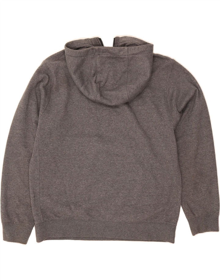 NIKE Mens Zip Neck Hoodie Jumper Medium Grey Cotton Vintage Nike and Second-Hand Nike from Messina Hembry 