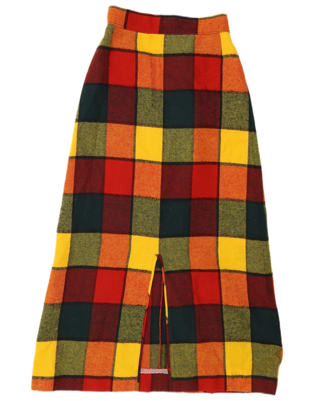 Gonna lunga da donna David Smith US 8 Medium W26 a quadri multicolore