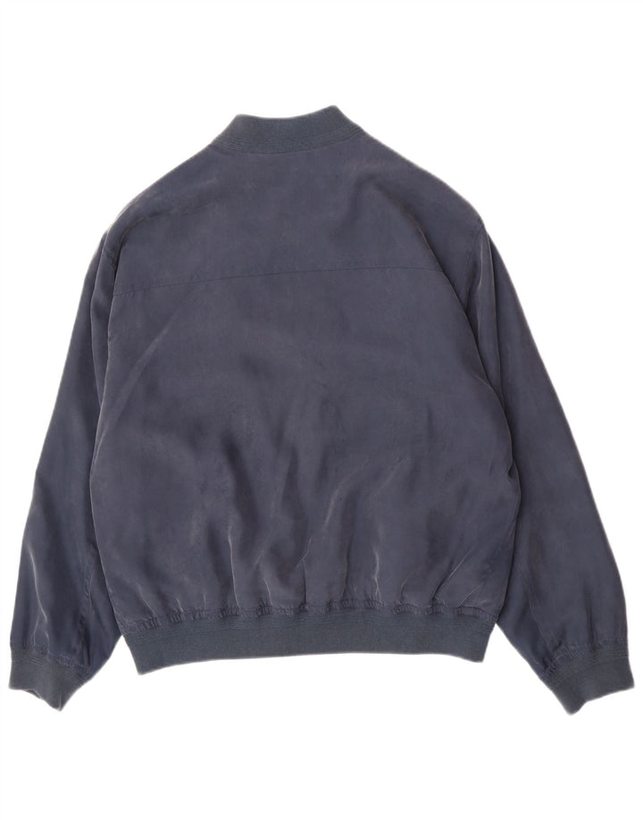 Giubbotto Bomber da Uomo Porto Di Panama IT 48 Medio Blu Navy Seta