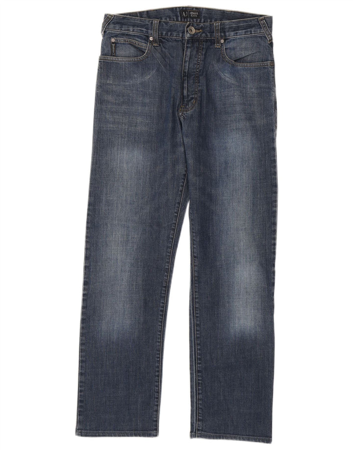 Jeans dritti da uomo Armani W32 L31 in cotone blu