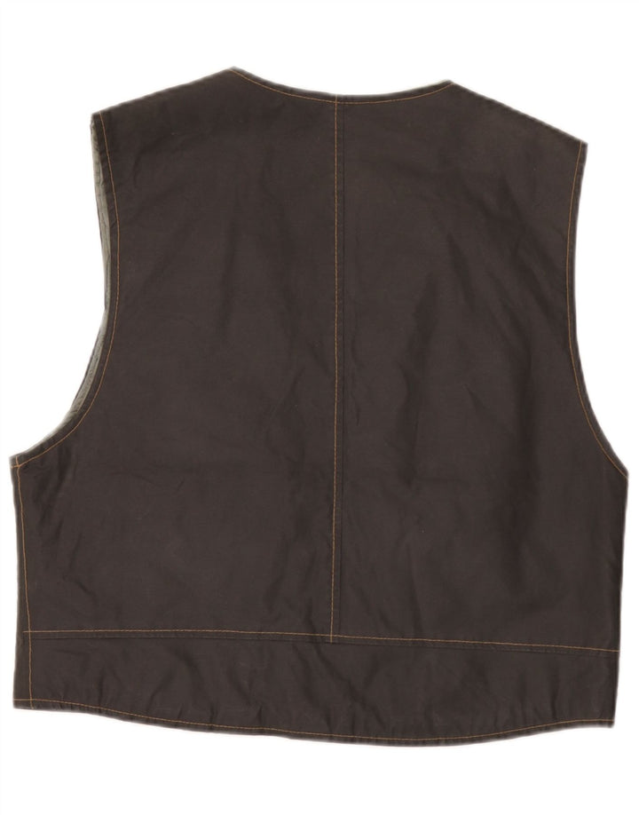 Gilet vintage da uomo piccolo in cotone nero