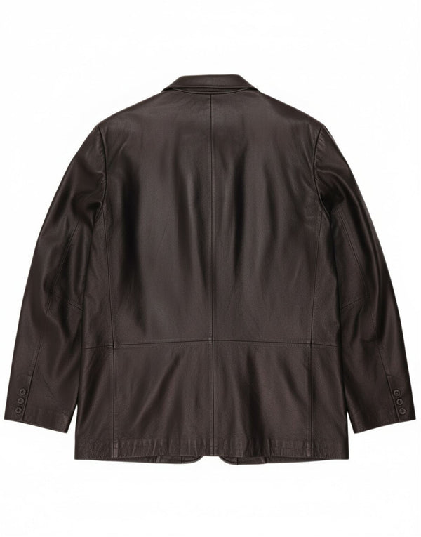 Giacca in Pelle Uomo Conbipel IT 56 2XL Pelle Nera