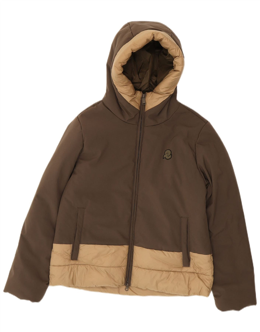 Giacca imbottita con cappuccio da donna Invicta UK 14 Colorblock marrone medio