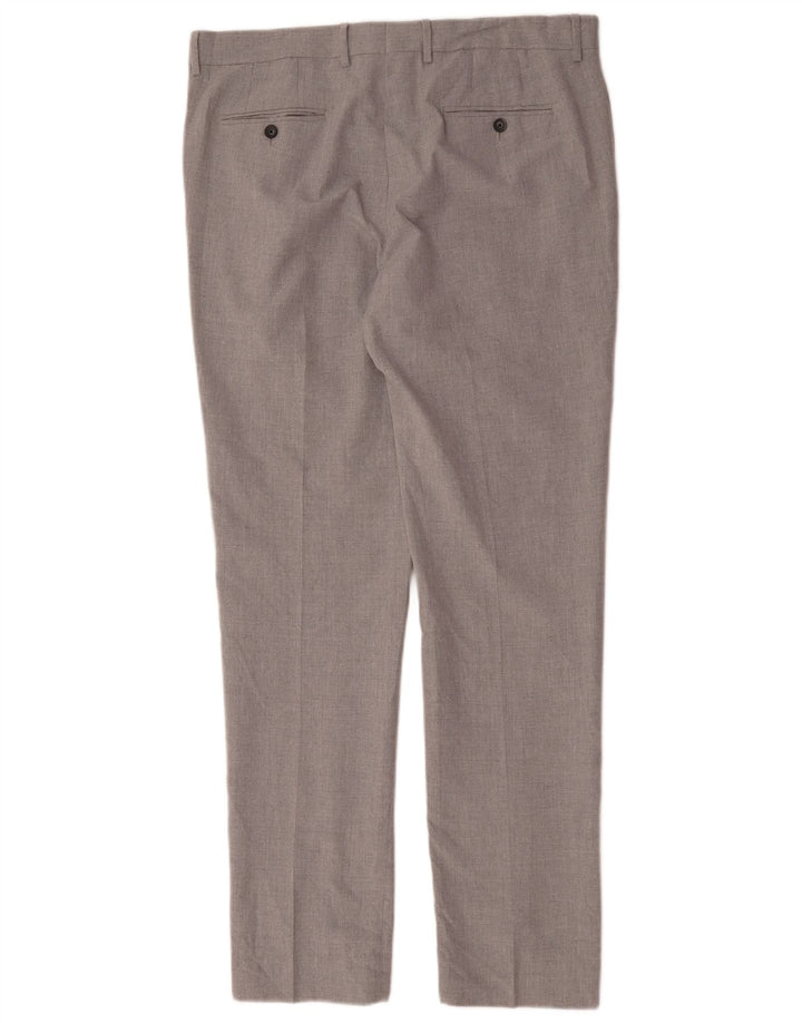 Pantaloni da abito slim fit da uomo Penguin W36 L33 poliestere grigio