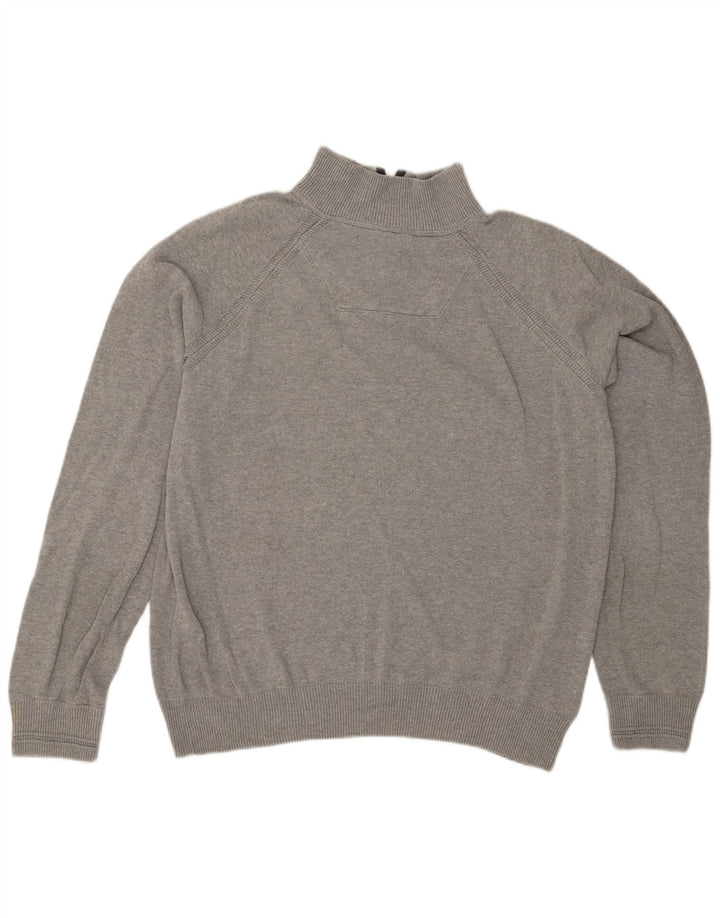 Maglione maglione con collo con zip vestibilità regolare da uomo TIMBERLAND XL grigio