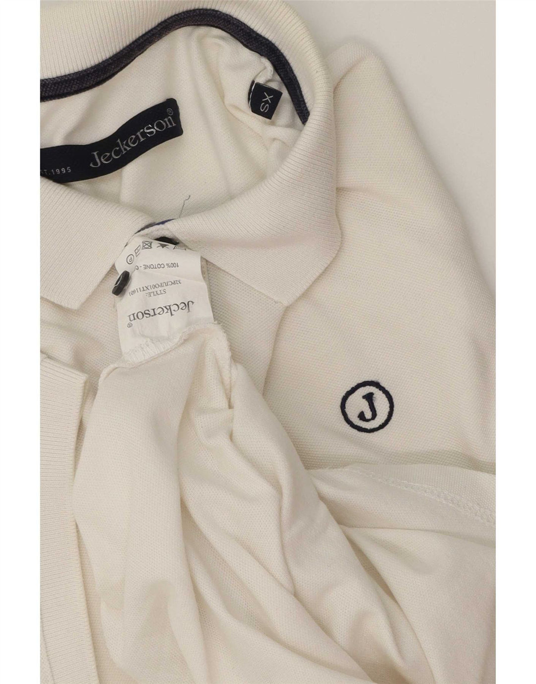 Polo da uomo Jeckerson XS in cotone bianco