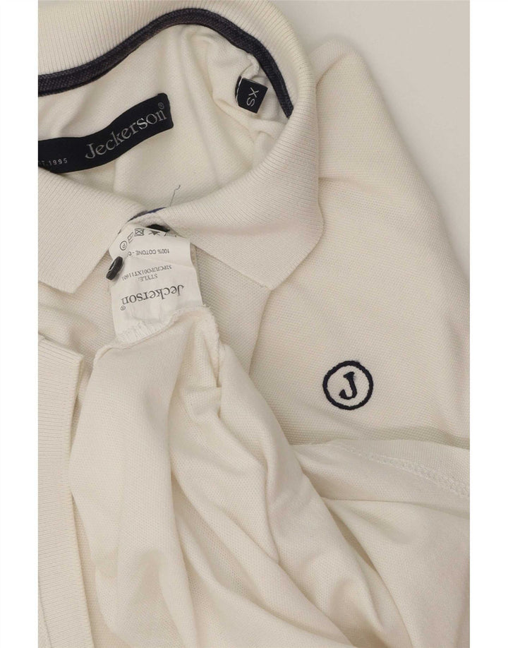 Polo da uomo Jeckerson XS in cotone bianco