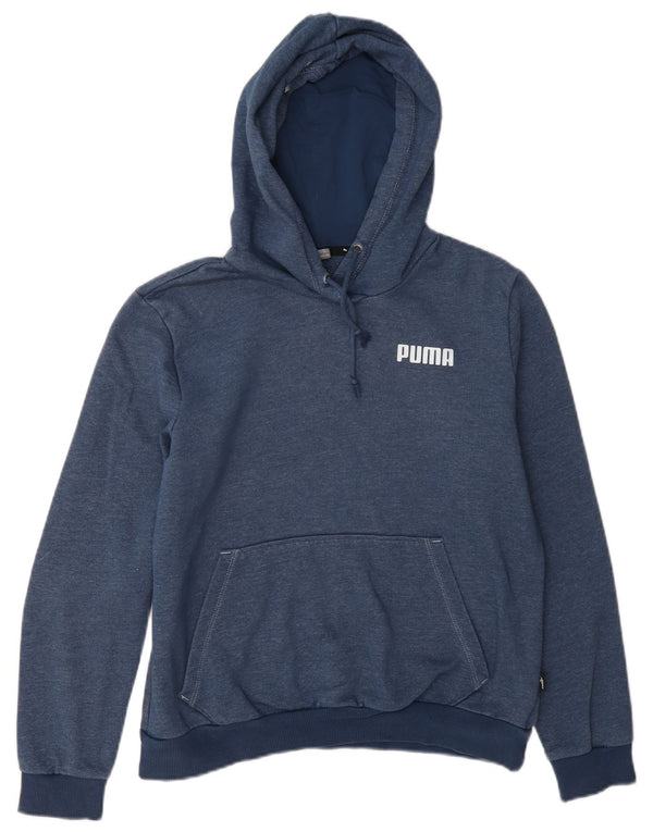 Felpa con cappuccio da donna Puma UK 14 cotone blu navy medio