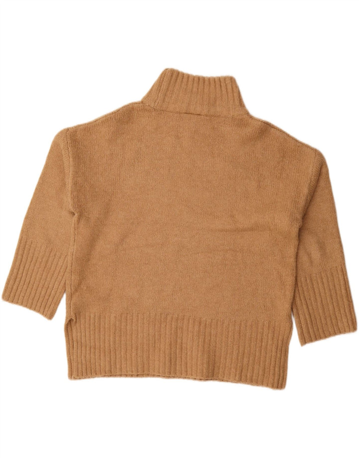 Maglione maglione oversize da donna con collo alto Topshop UK 12 Marrone medio