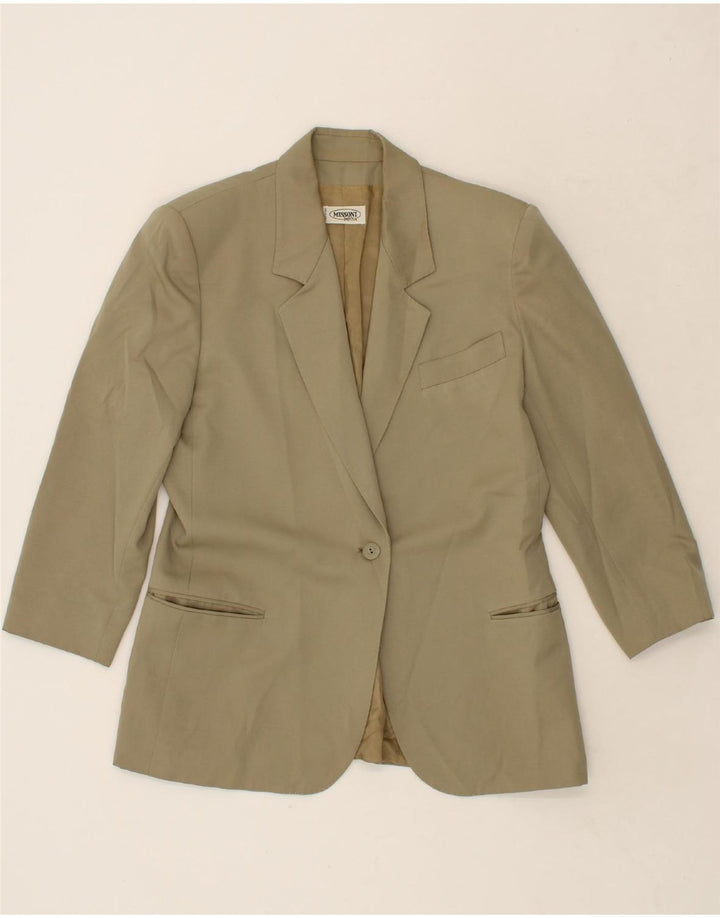 MISSONI Womens 1 Button Blazer Jacket UK 16 Large Green Vintage Missoni and Second-Hand Missoni from Messina Hembry 