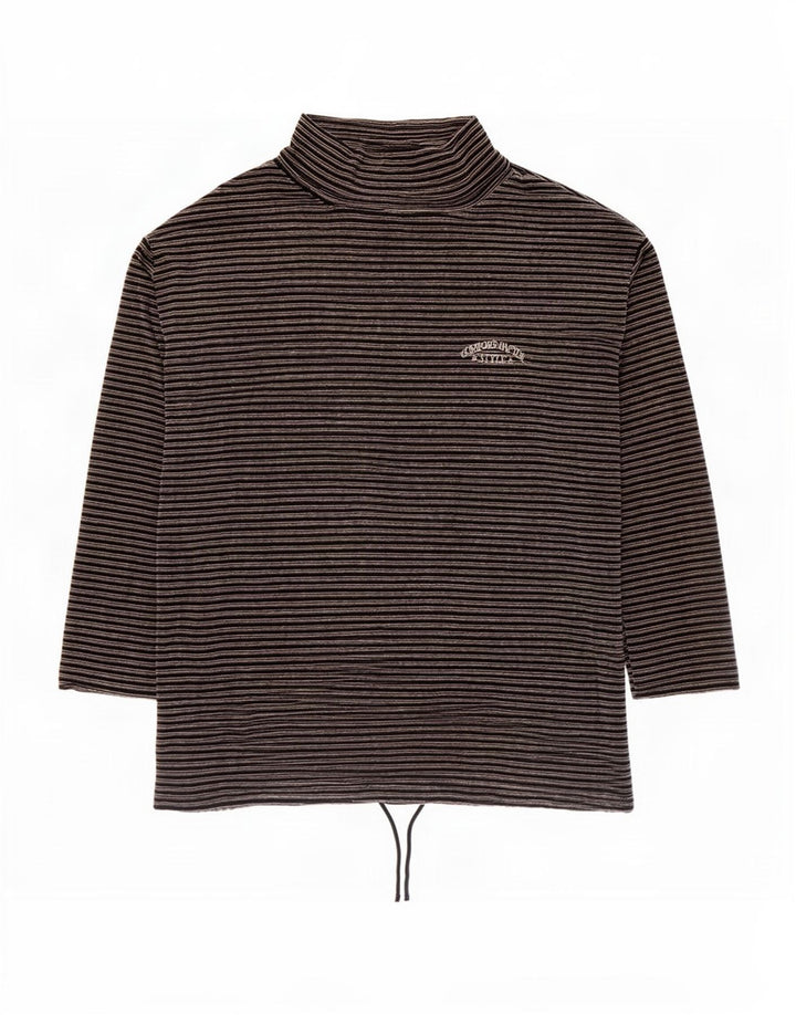 Maglia Donna Marcel Clair Manica Lunga IT 40/42 Medio Nero Gessato