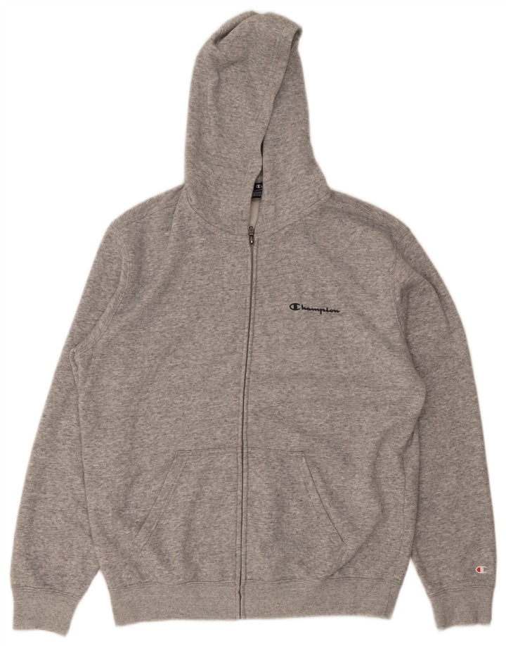 Maglione con cappuccio e zip da uomo Champion grande grigio screziato