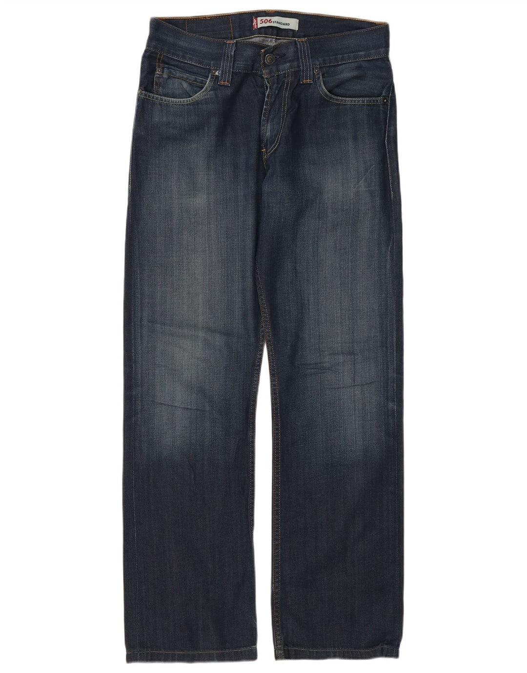 LEVI'S Jeans dritti da uomo 506 vestibilità standard W31 L30 cotone blu