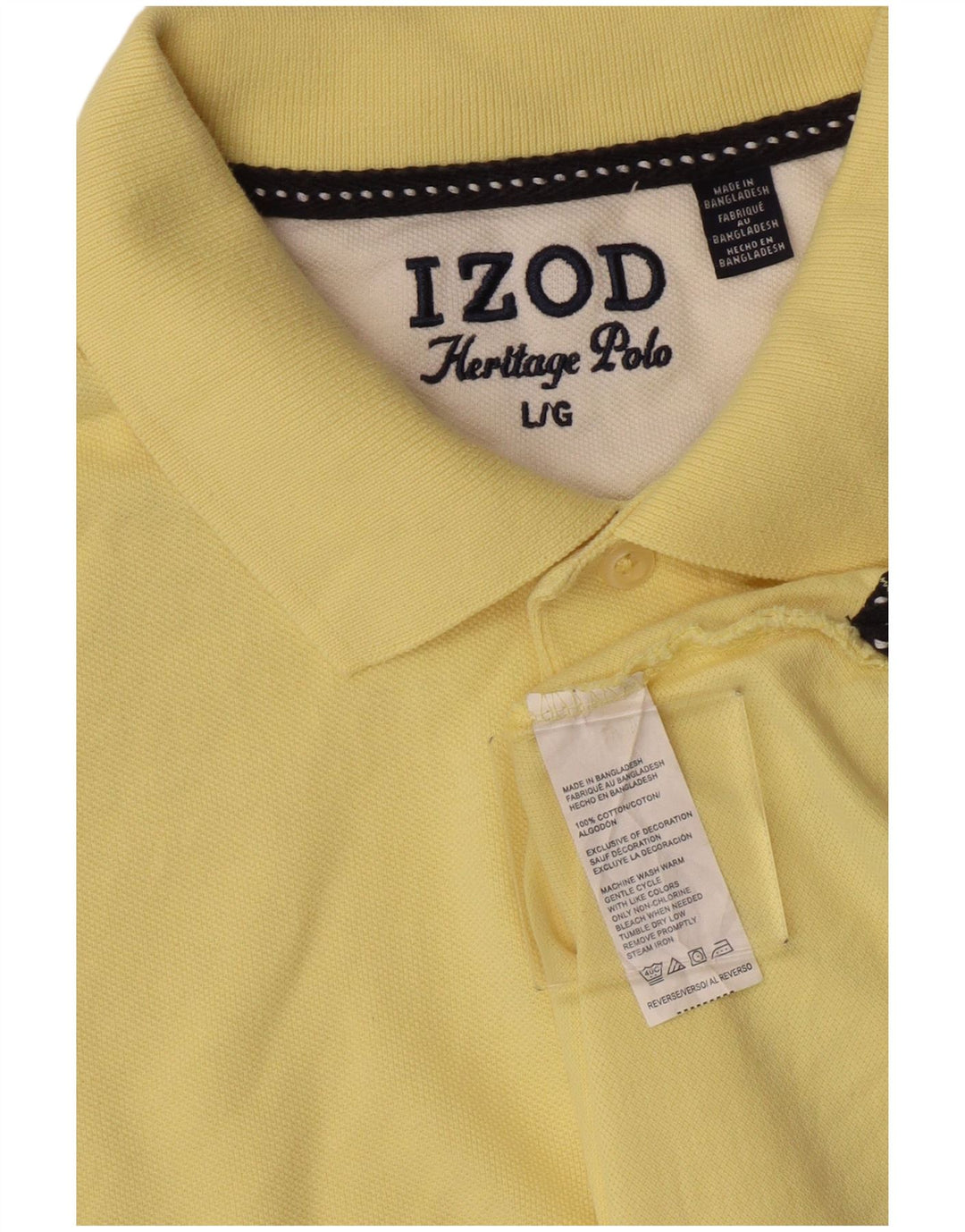 Polo da uomo Izod grande in cotone giallo