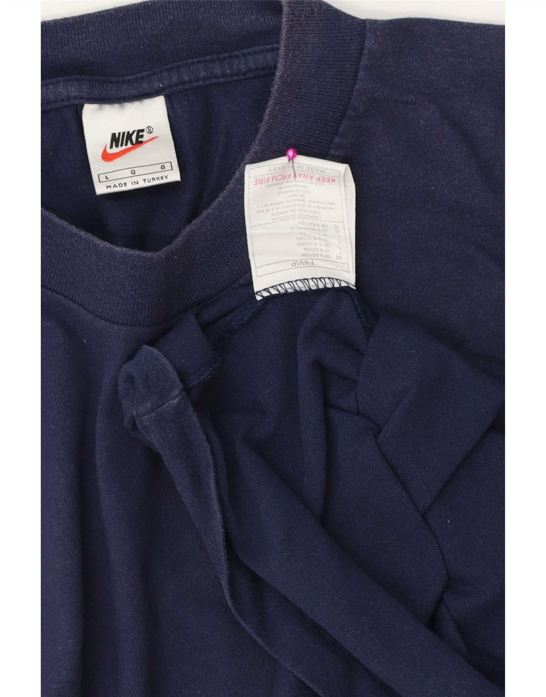 T-shirt da uomo Nike Top Large in cotone blu navy