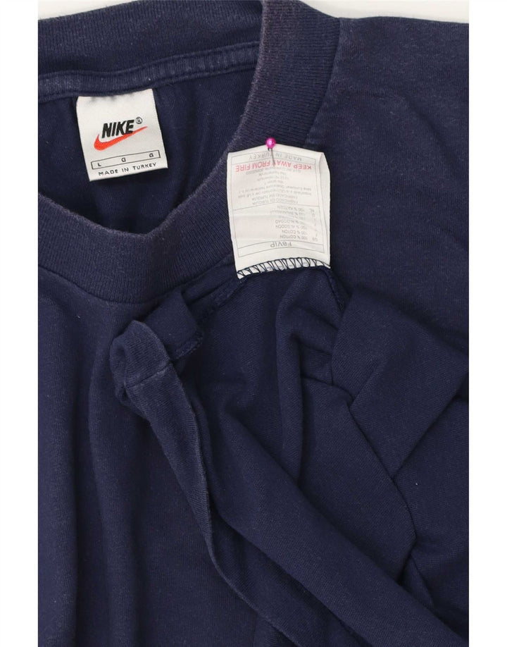T-shirt da uomo Nike Top Large in cotone blu navy