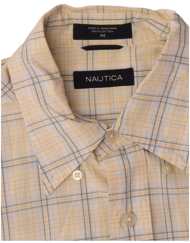 Camicia da uomo Nautica in cotone a quadri giallo medio