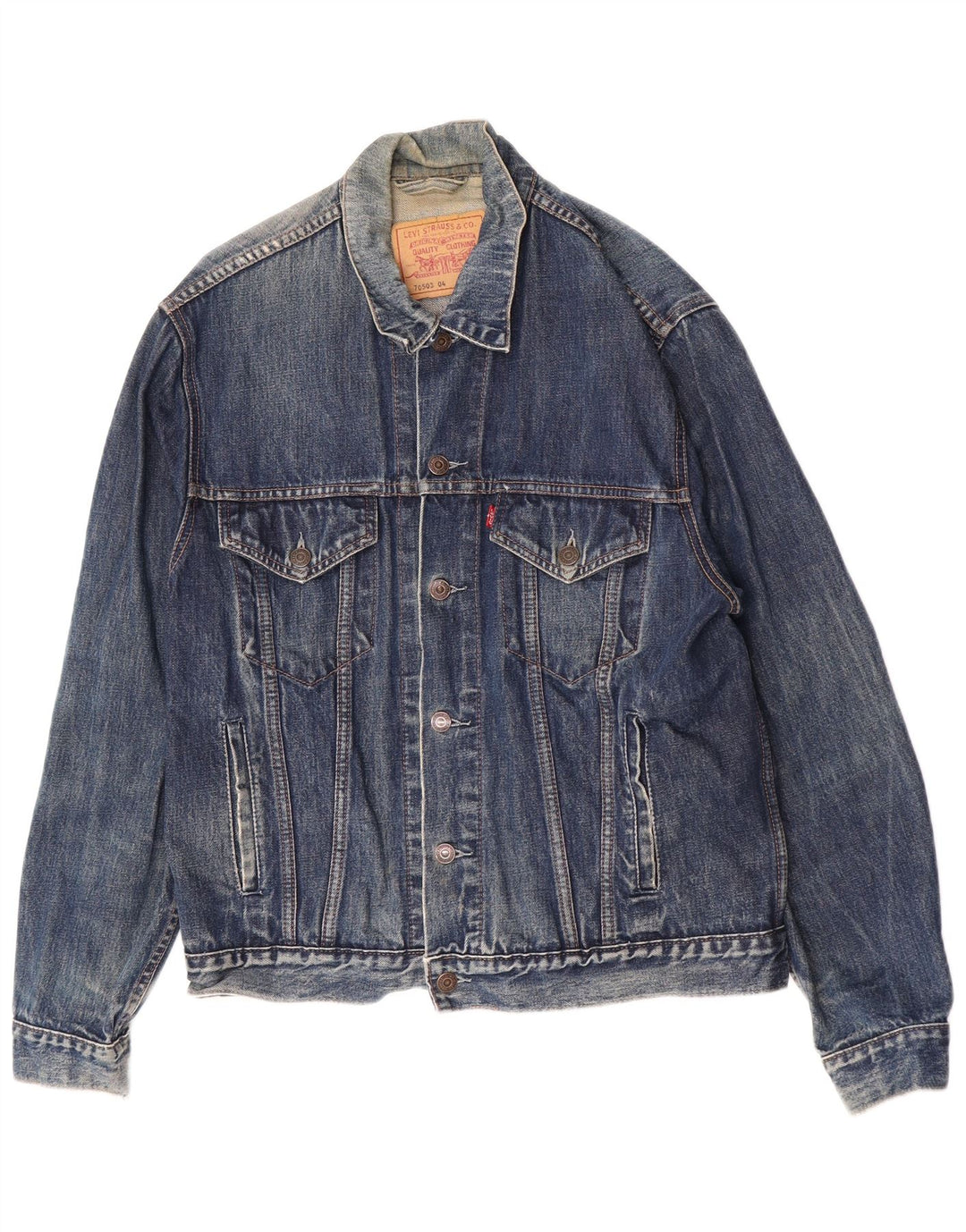 Levi's Uomo 70503 Giacca di jeans UK 40 Large Blu Cotone