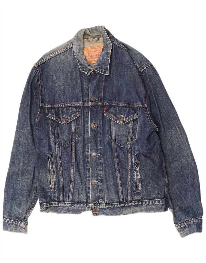 Levi's Uomo 70503 Giacca di jeans UK 40 Large Blu Cotone