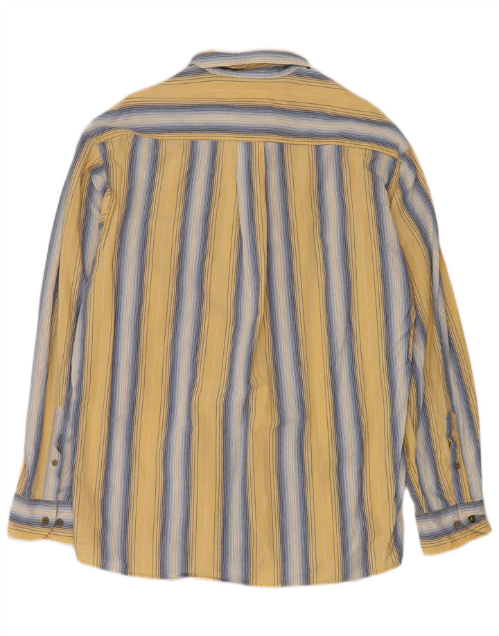 Camicia da uomo VINTAGE in cotone a righe grandi gialle