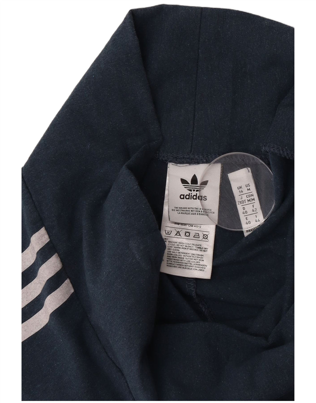 Leggings Adidas da donna UK 14 grande cotone blu navy